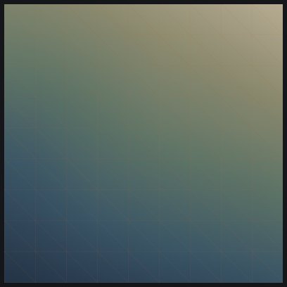 The surface colored by elevation.